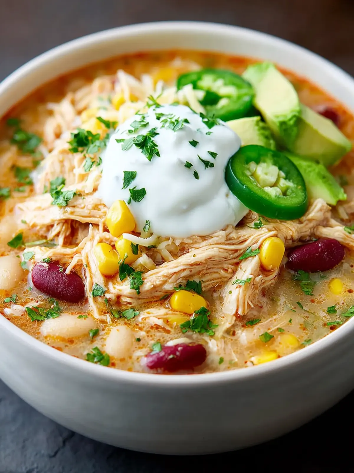 The Easiest Crockpot White Chicken Chili with Cream Cheese First Image