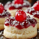 Festive Christmas Maraschino Cherry Shortbread Cookies Recipe First Image