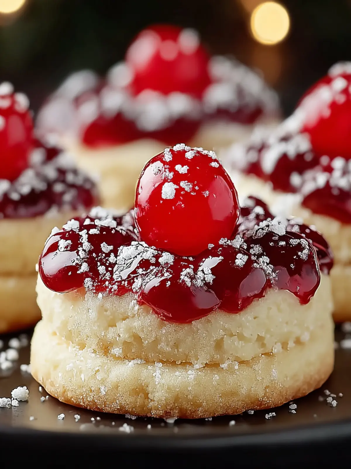Festive Christmas Maraschino Cherry Shortbread Cookies Recipe First Image