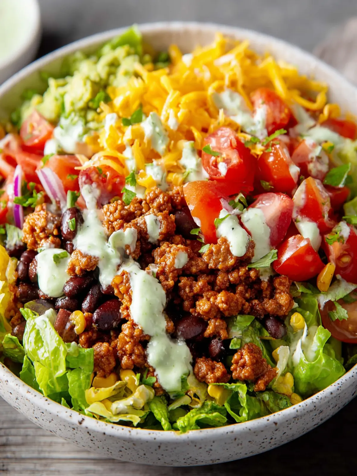 Healthy Ground Turkey Taco Salad First Image