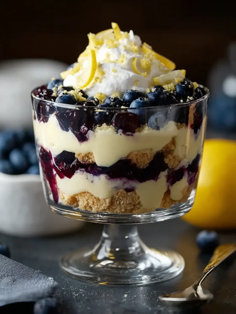 Easy Lemon Blueberry Cheesecake Trifle First Image