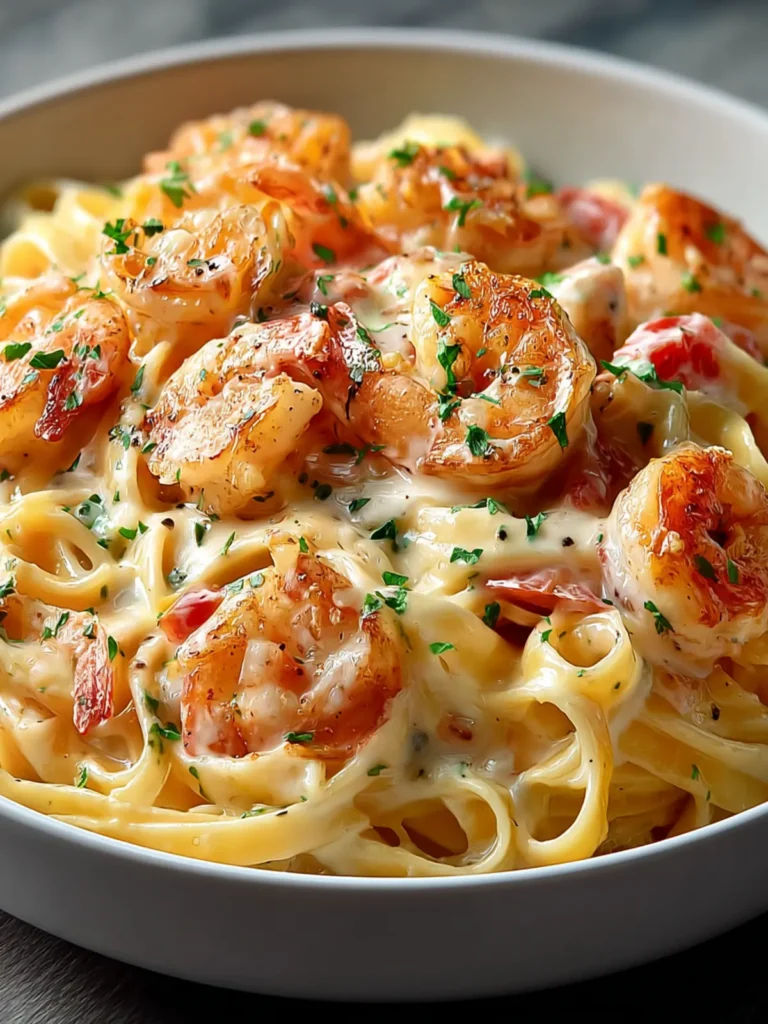 Indulge in Shrimp and Creamy Mozzarella Pasta Delight First Image