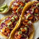 Easy Hot Honey Shrimp Tacos with Cabbage Lime Slaw First Image