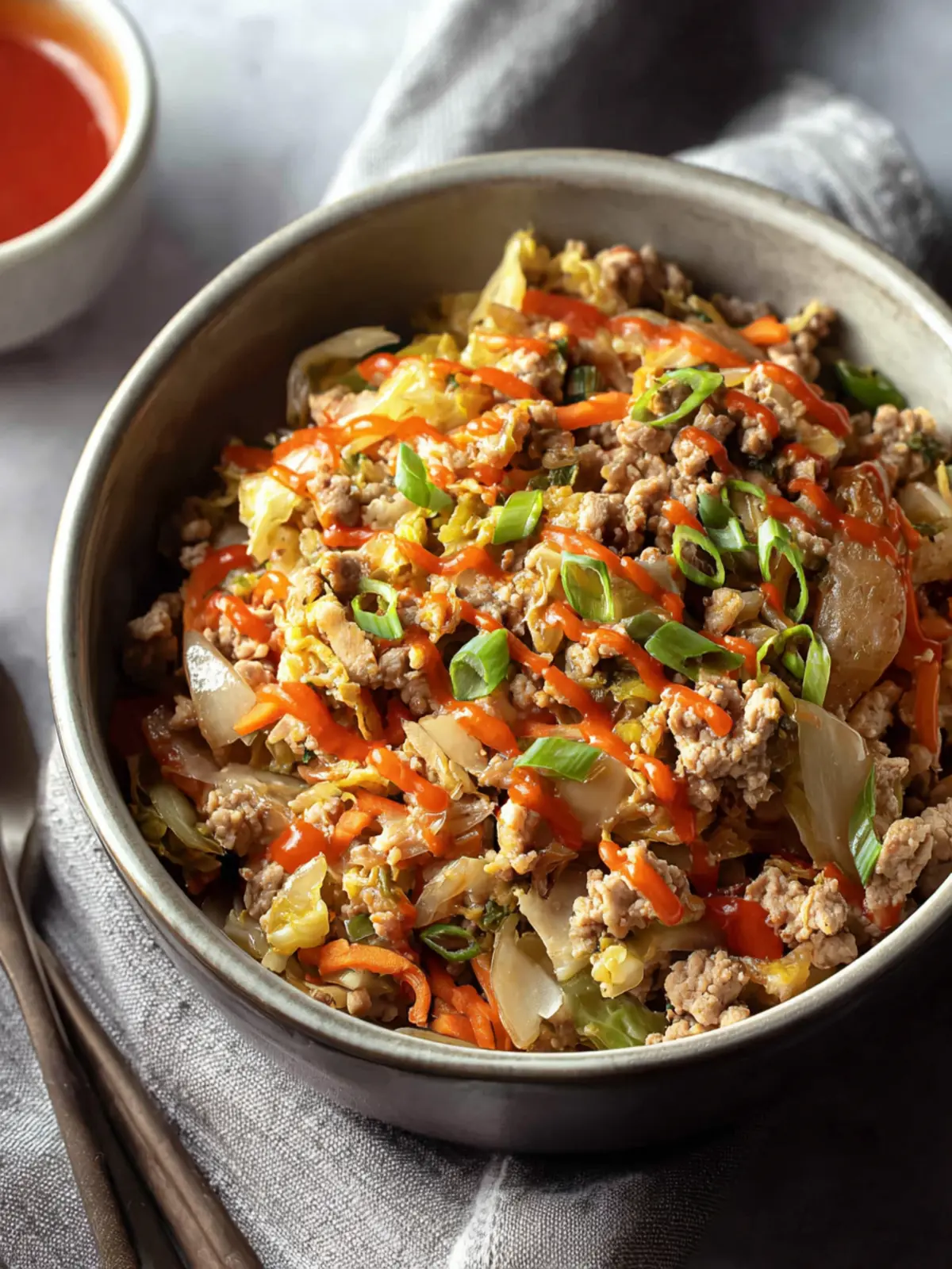 Easy Lean & Green Egg Roll in a Bowl with Turkey First Image