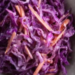 Easy Purple Cabbage Coleslaw with Carrots (Creamy) First Image