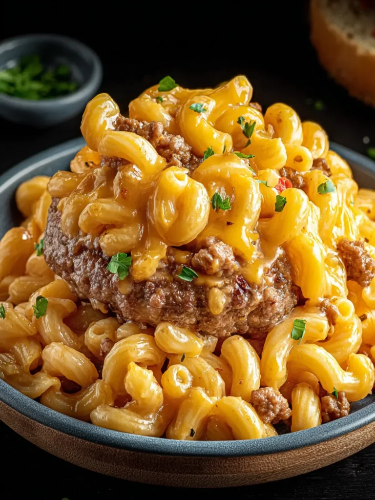 Irresistible Cheesy Macaroni Hamburger Dish Recipe First Image