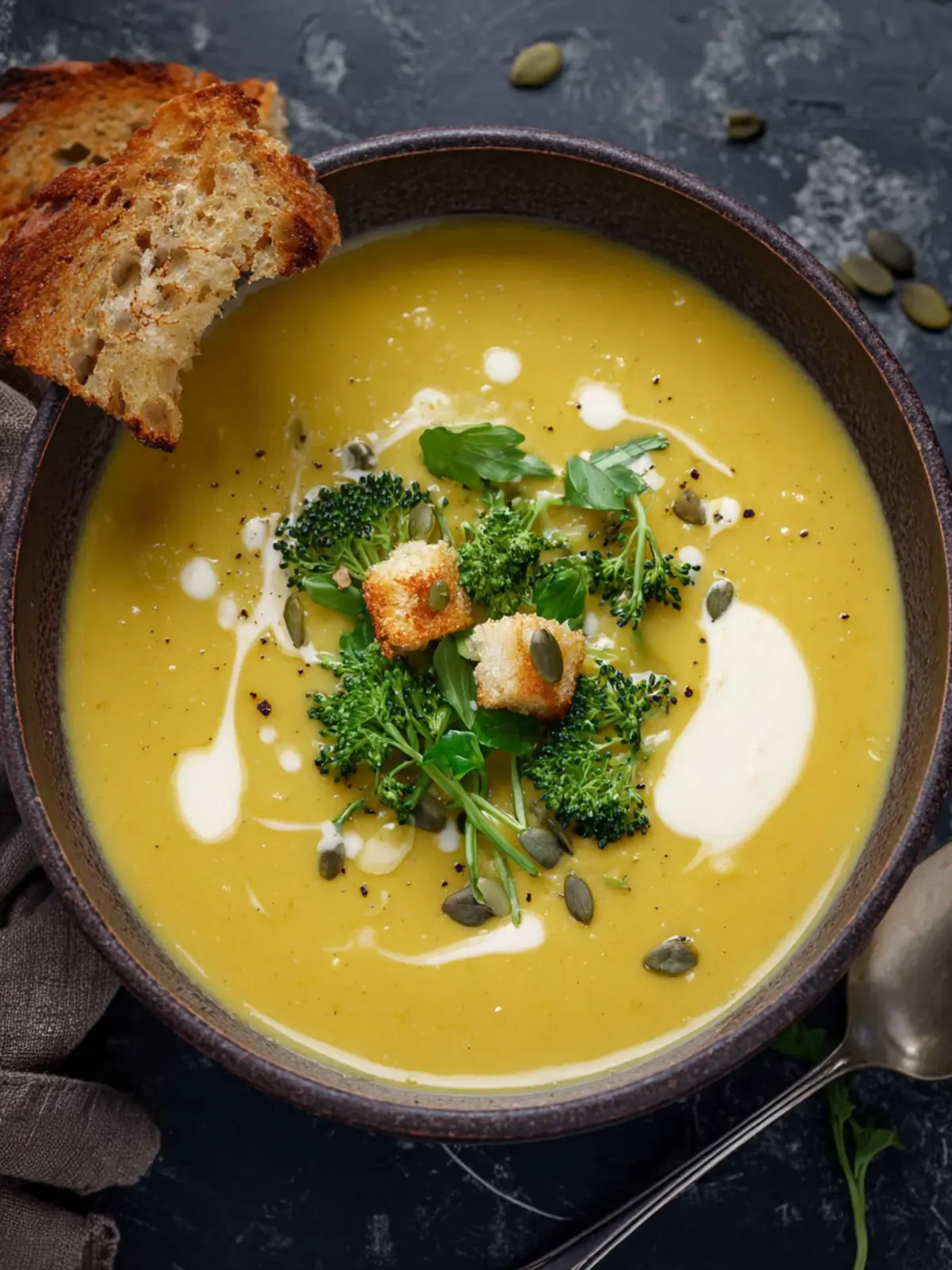 Pumpkin Broccoli Soup Recipe First Image
