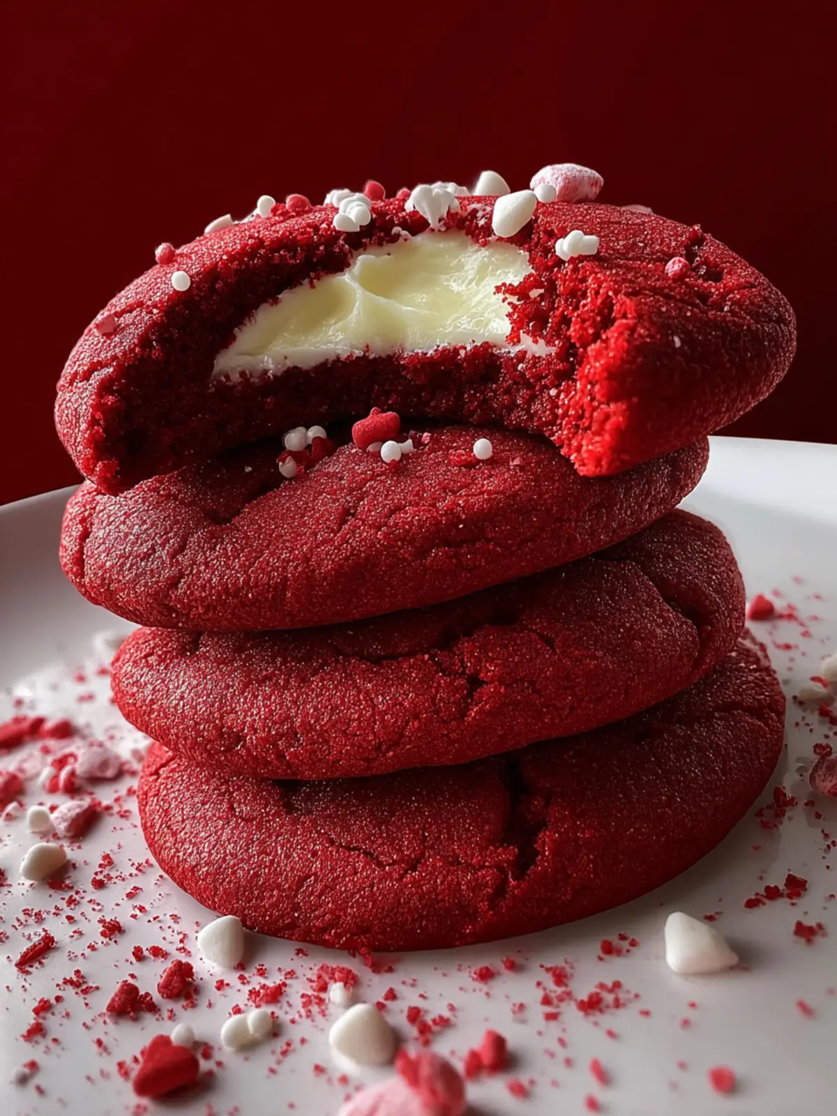 Red Velvet Valentine Cookies First Image