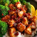 Spicy Sweet Honey Sriracha Chicken Broccoli Bowls First Image