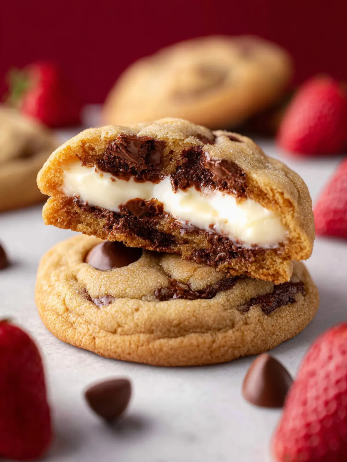 Cheesecake Stuffed Cookies First Image