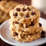 Chocolate Chip Peanut Butter Oatmeal Cookies First Image