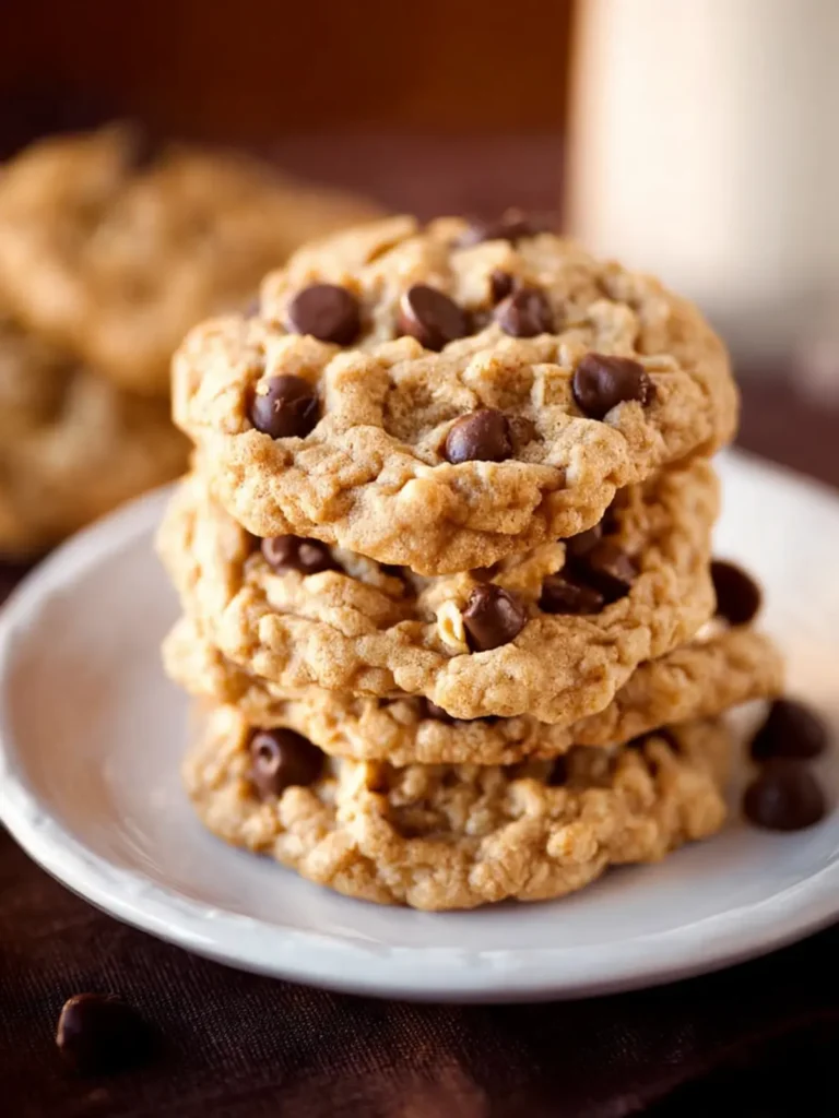 Chocolate Chip Peanut Butter Oatmeal Cookies First Image