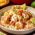 Crock Pot Queso Chicken and Rice First Image