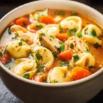 Easy 30-Minute Homemade Chicken Tortellini Soup First Image
