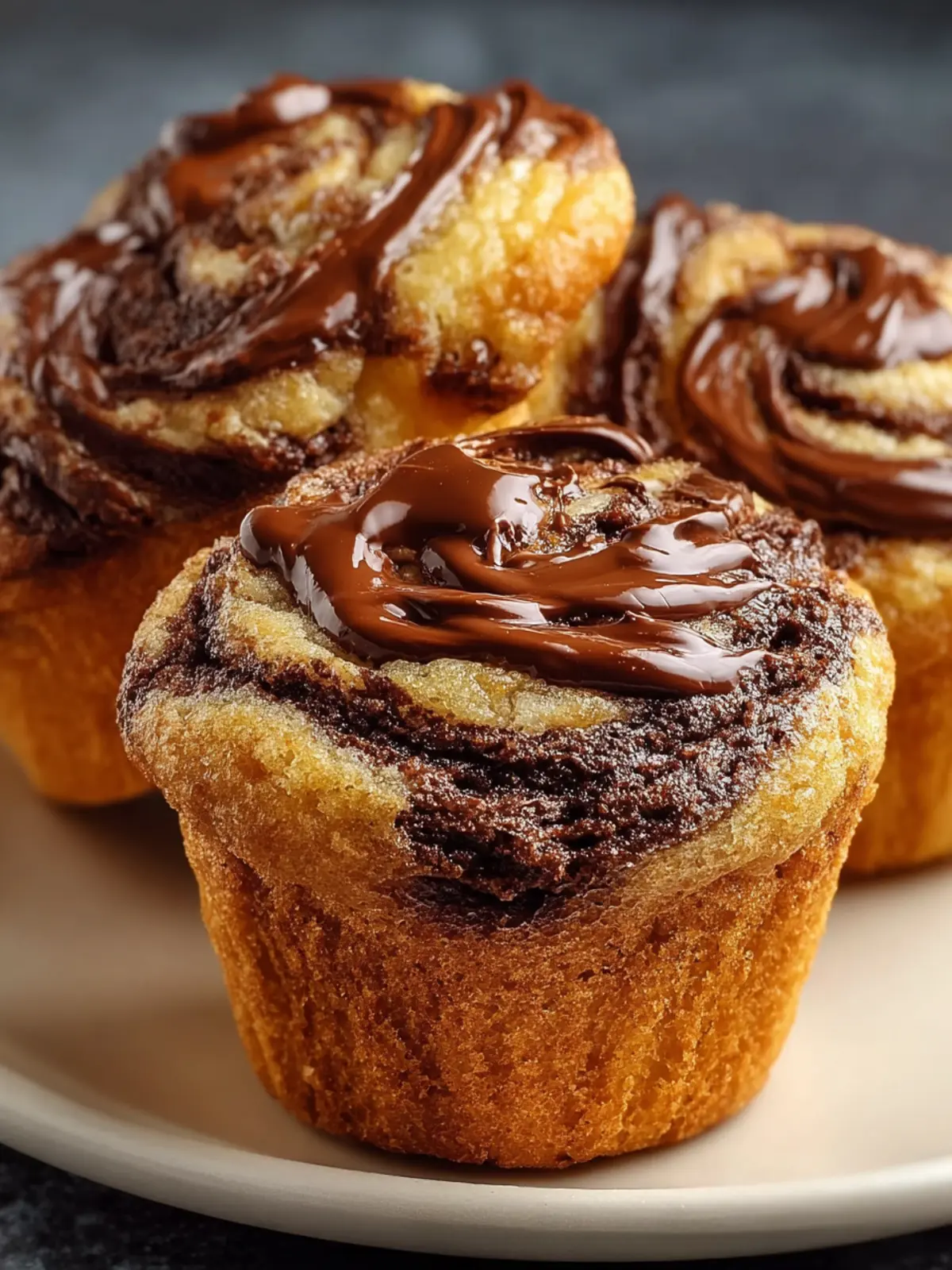 Nutella Banana Swirl Muffins First Image