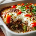 Savory Low Carb Philly Cheesesteak Casserole – Keto Dinner First Image