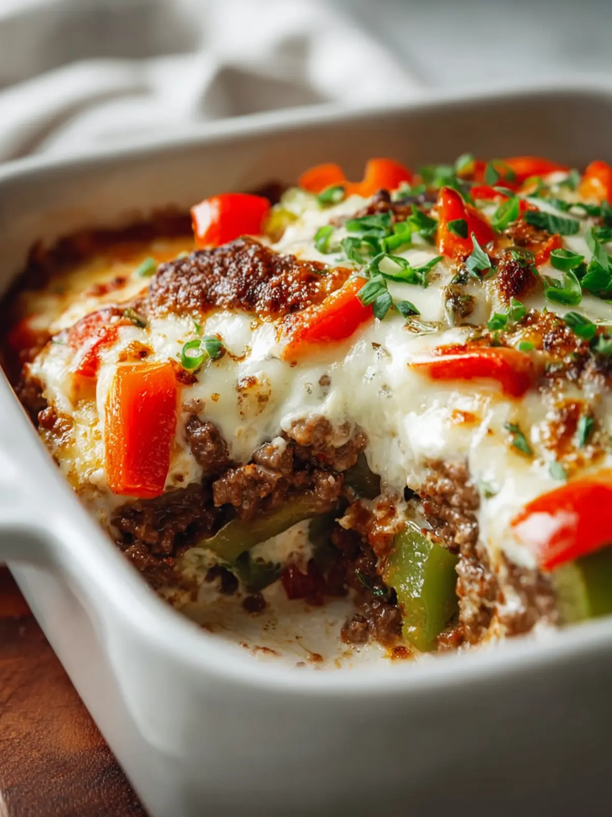Savory Low Carb Philly Cheesesteak Casserole: Ultimate Keto Comfort