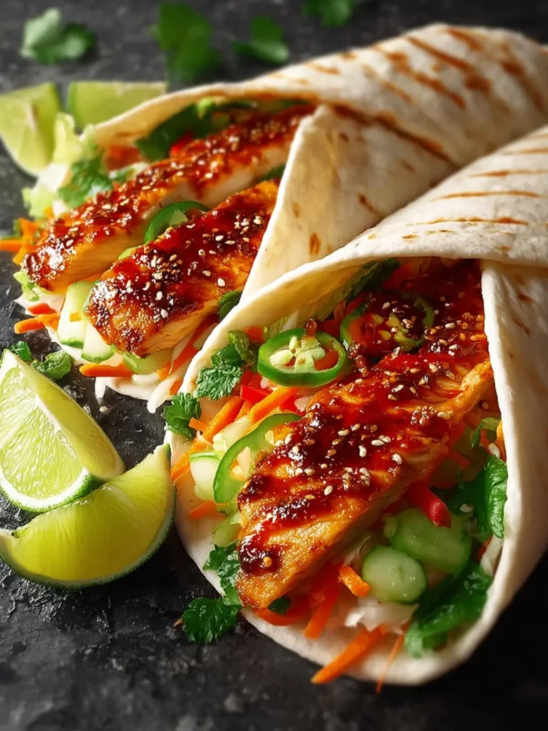 Sweet Chili Chicken Wraps Recipe First Image