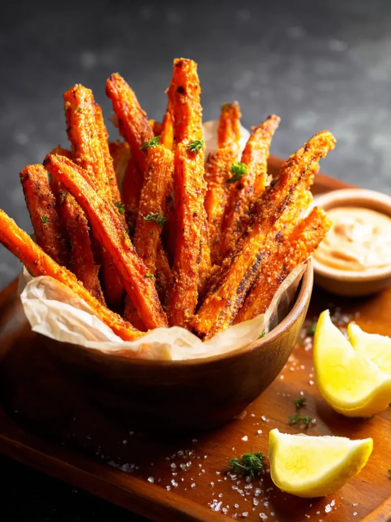 Crispy Carrot Fries (Oven Baked) First Image