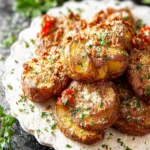 The Crispiest Garlic Parmesan Smashed Potatoes First Image