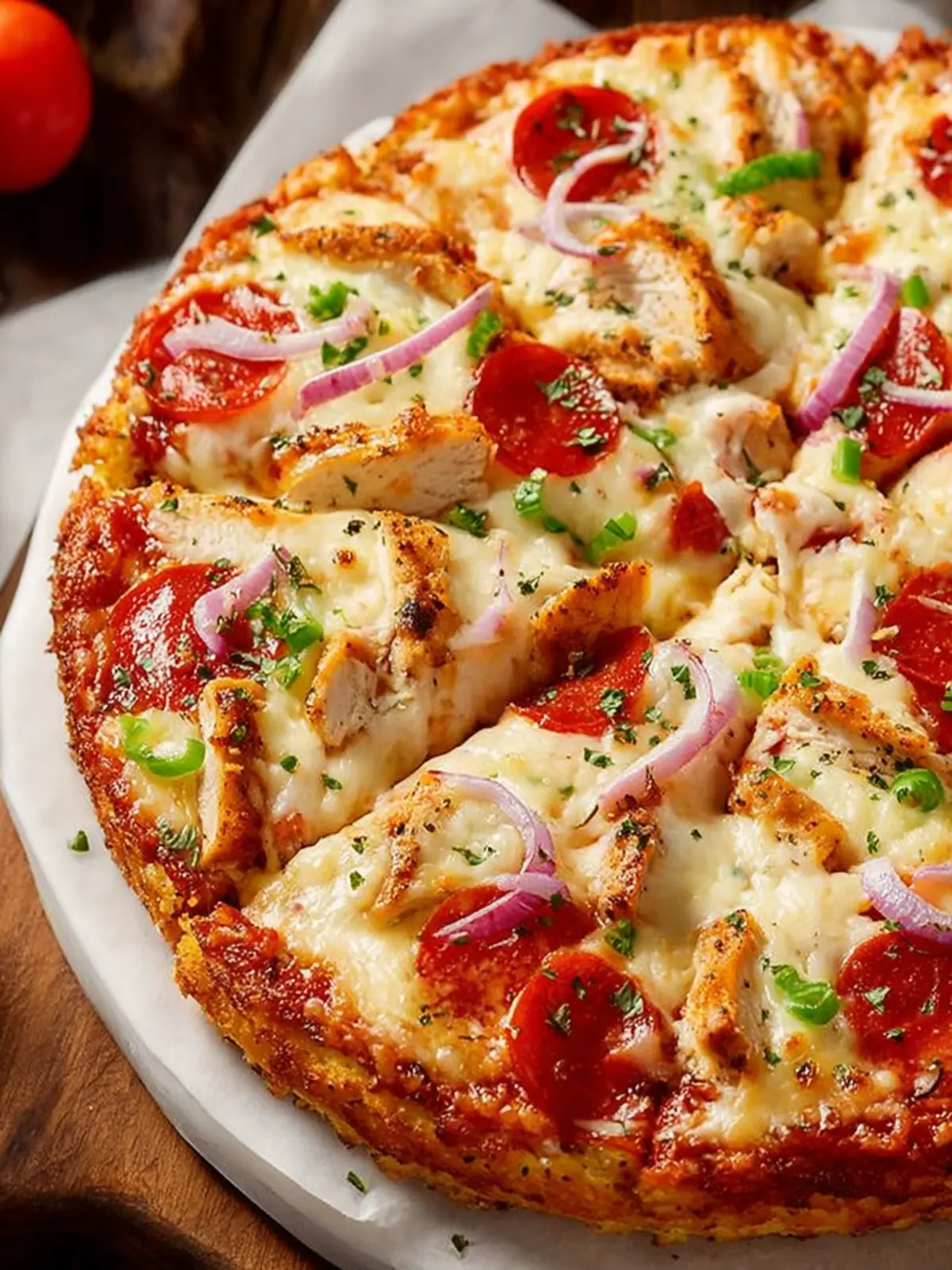 chicken crust pizza First Image