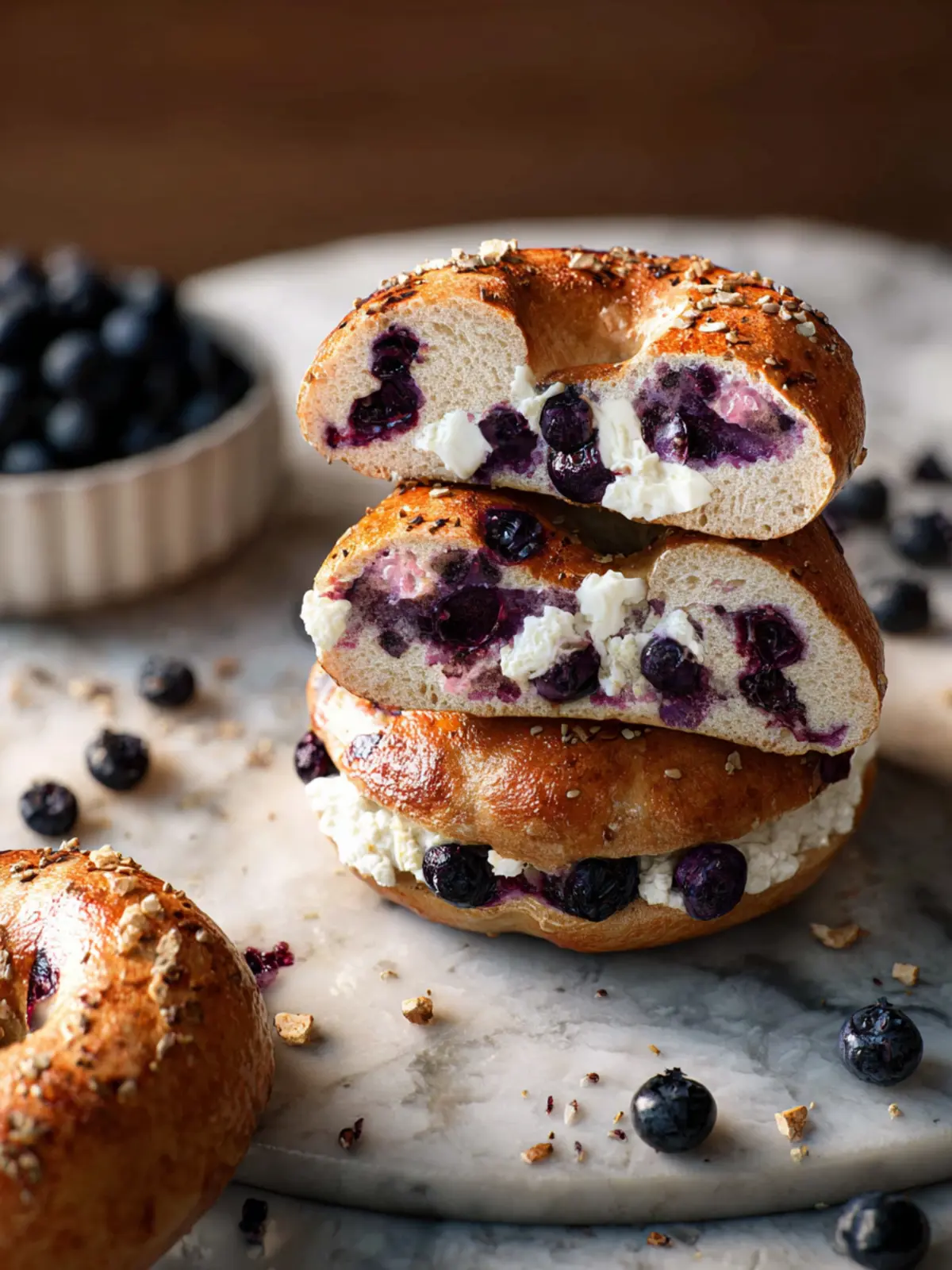 Healthy Blueberry Bagels – 3 Ingredients First Image
