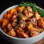 Honey Garlic Chicken and Sweet Potato First Image