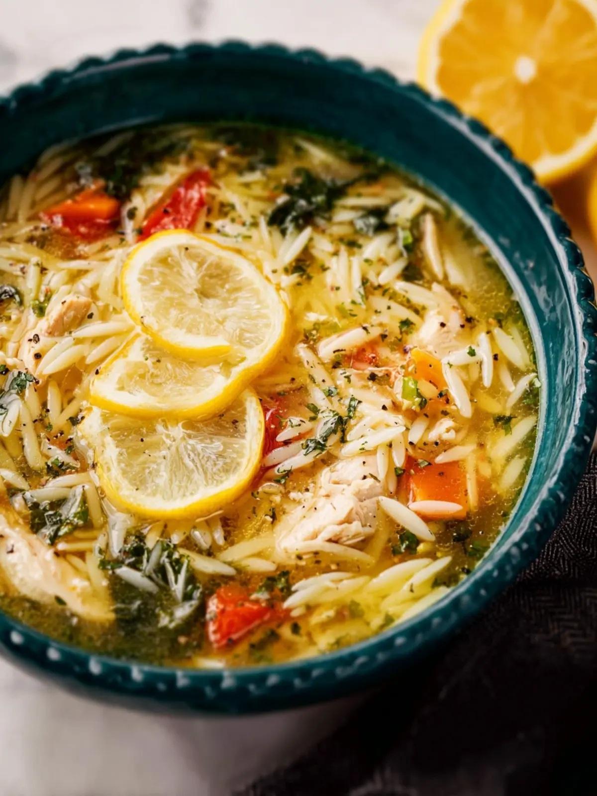 Lemon Chicken Orzo Soup (Greek-Inspired Recipe) First Image