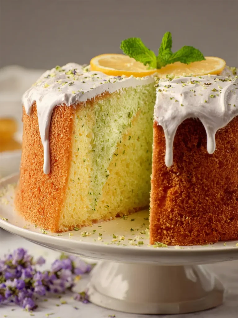Mint Lemon Chiffon Cake First Image