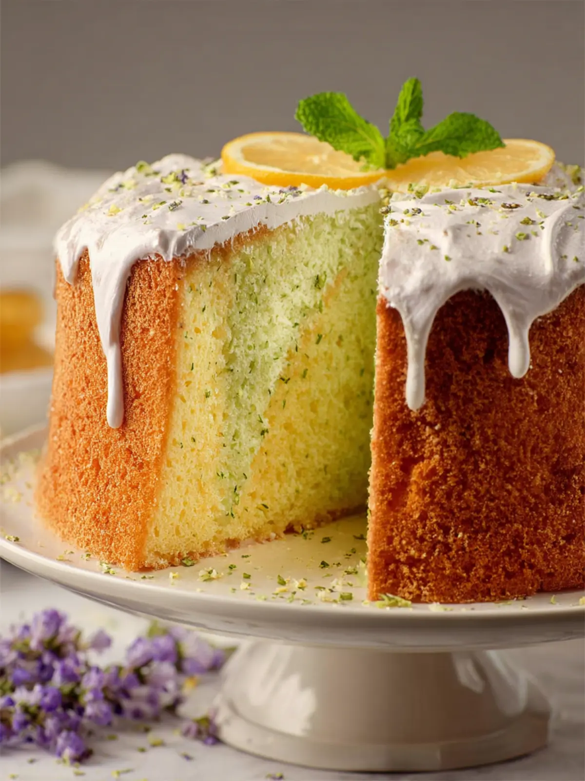 Mint Lemon Chiffon Cake First Image