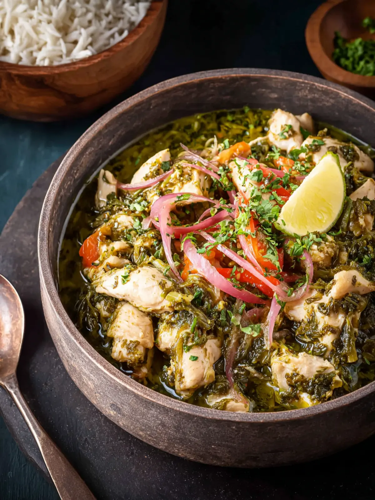 Molokhia (Egyptian Chicken and Jute Stew Recipe) First Image