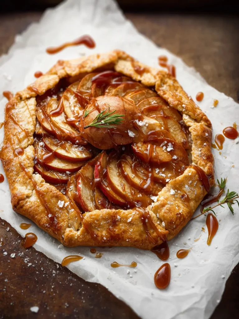 Salted caramel apple galette First Image