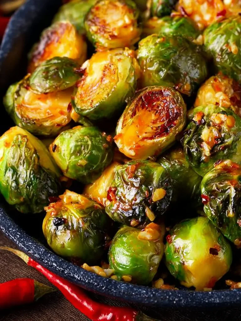Sweet Chili Roasted Brussels Sprouts First Image