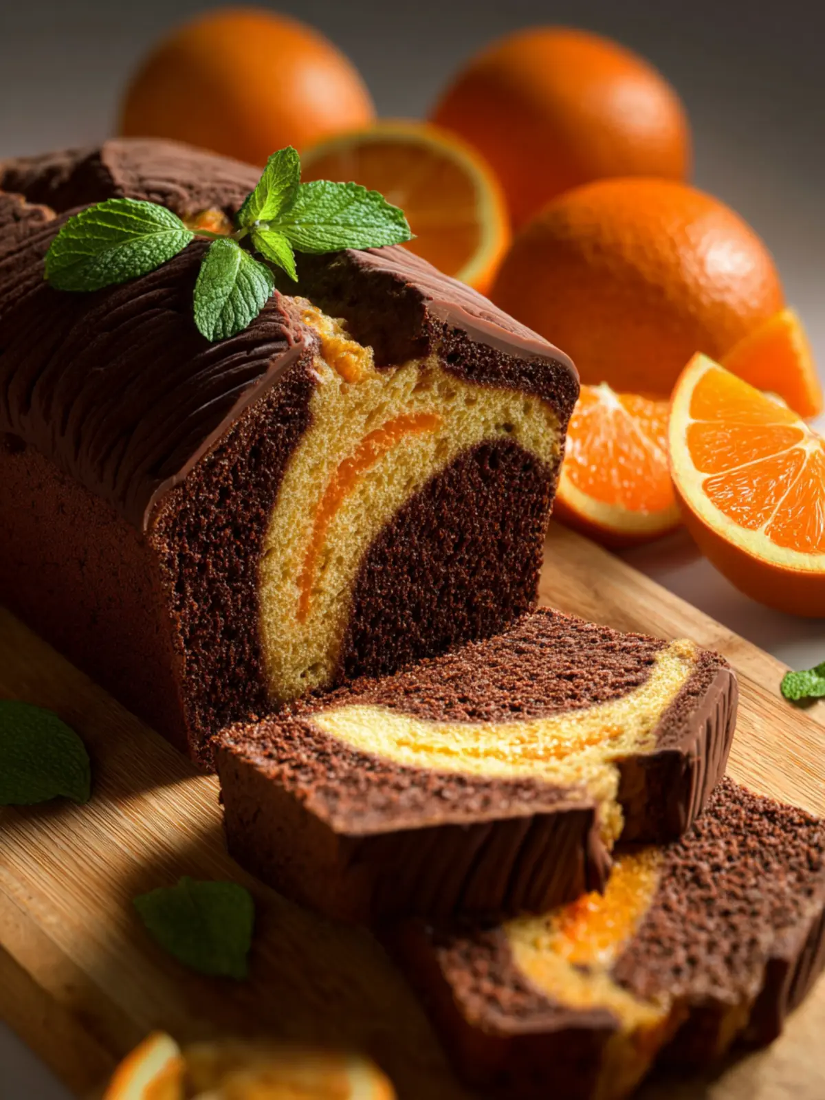 chocolate orange loaf cake First Image