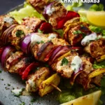 greek lemon chicken kebabs First Image