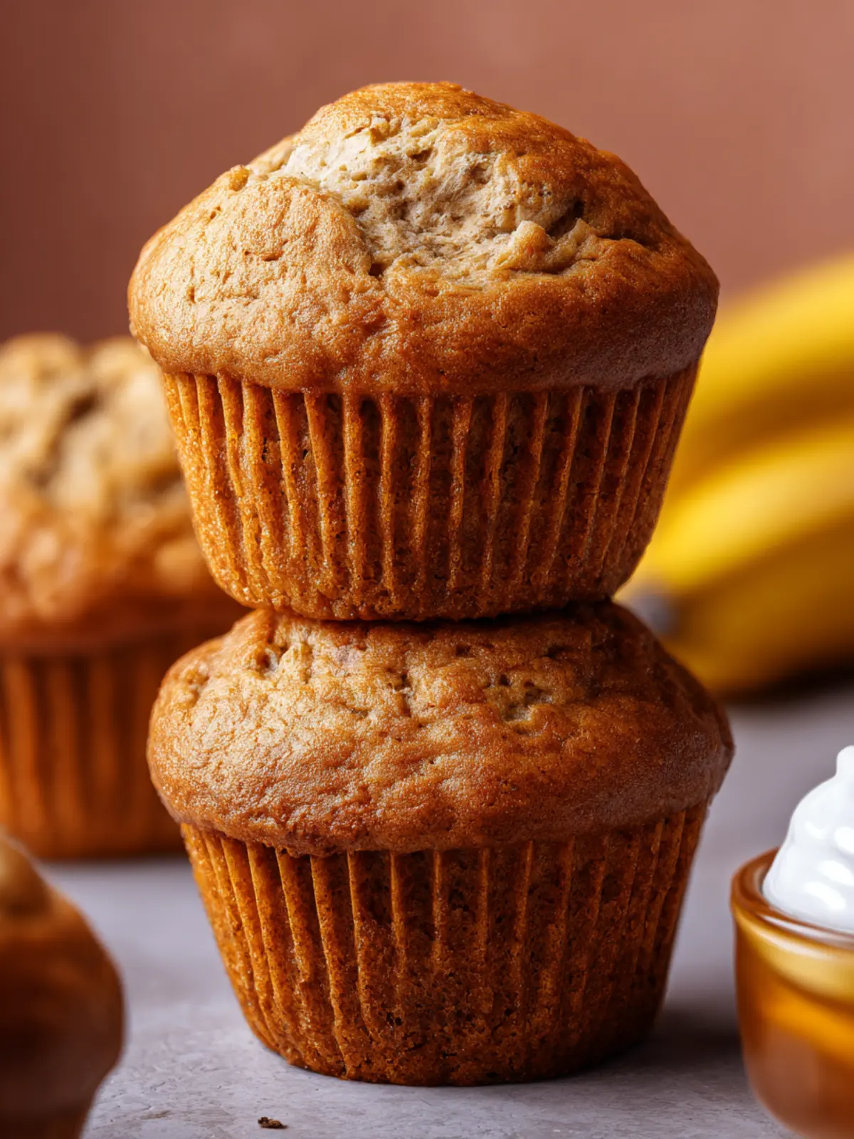 Banana Muffins with Greek Yogurt: Moist, Guilt-Free Delight!