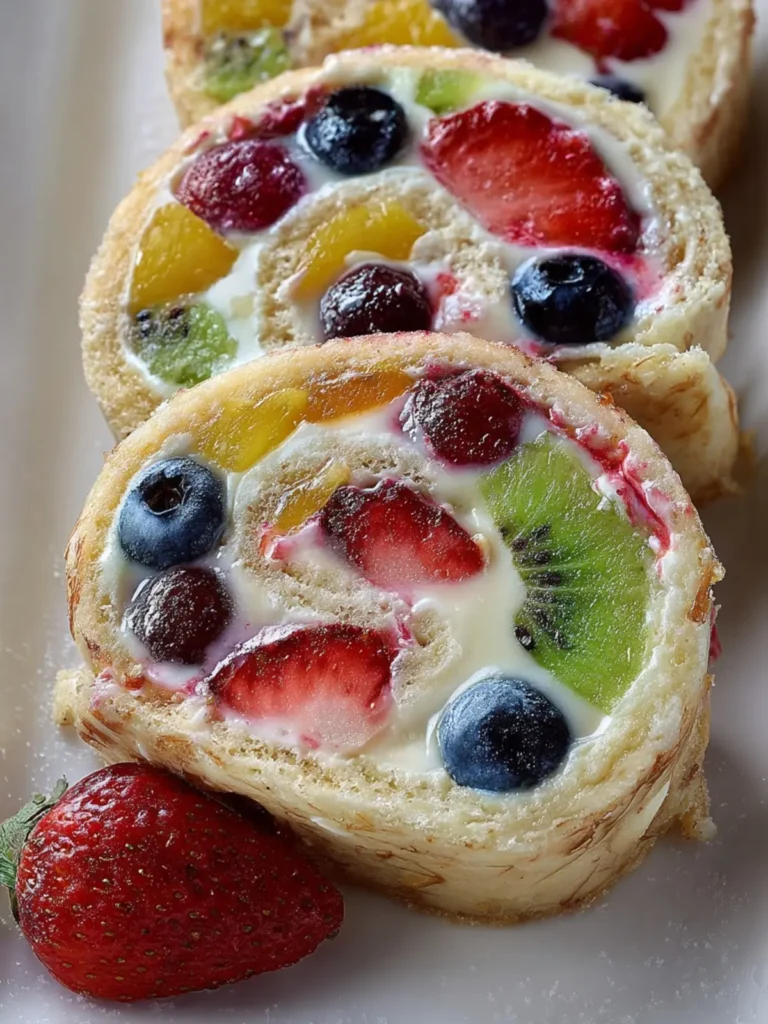 Cheesecake Fruit Salad Roll Ups First Image