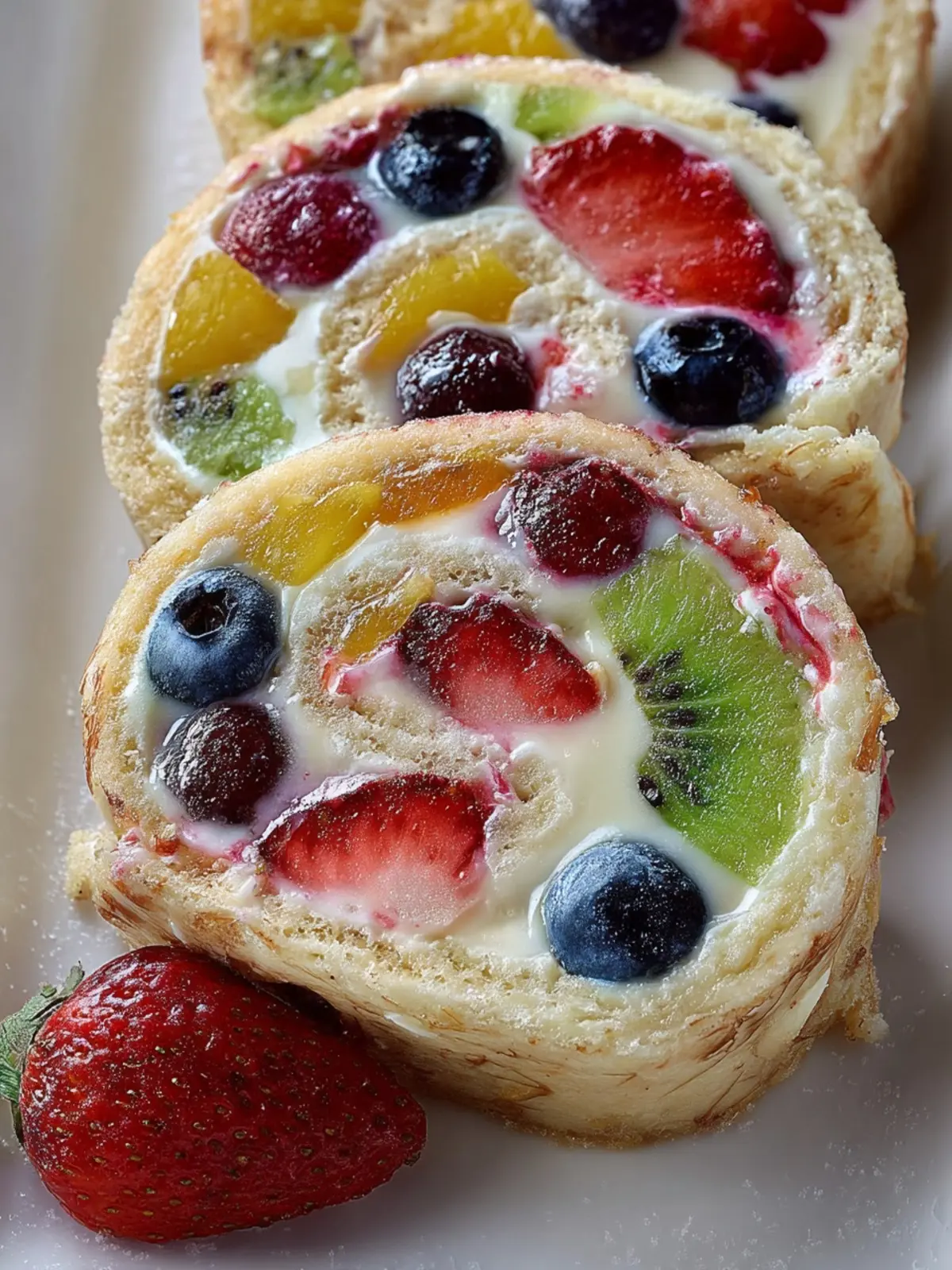 Cheesecake Fruit Salad Roll Ups First Image