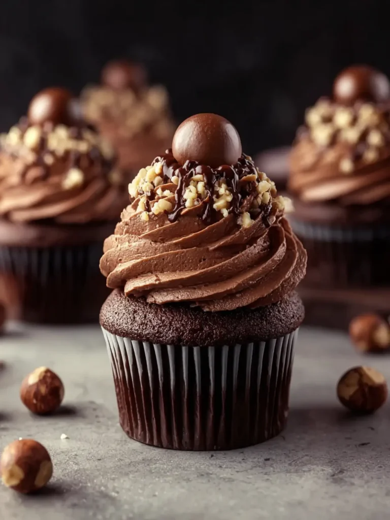 Chocolate Hazelnut Cupcakes First Image