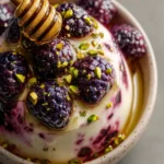 Creamy Mulberry Delight with Honey & Pistachios First Image