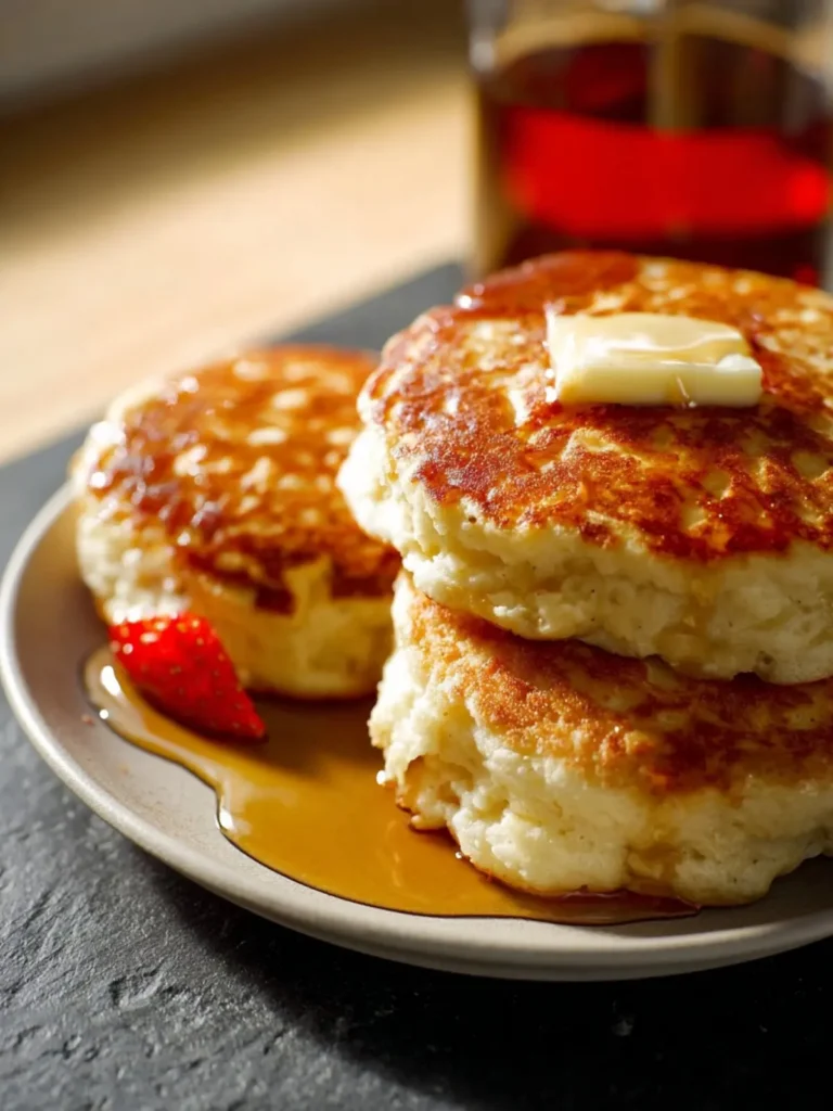 Golden Ricotta Pancakes First Image