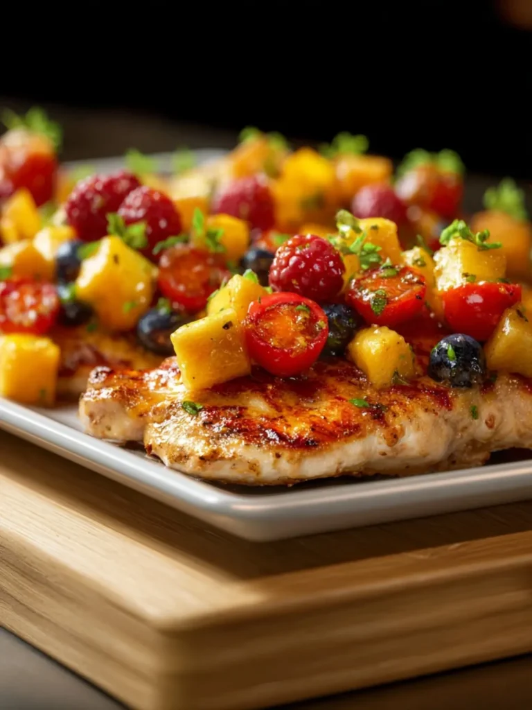 Grilled Chicken with Summer Fruit Salsa First Image