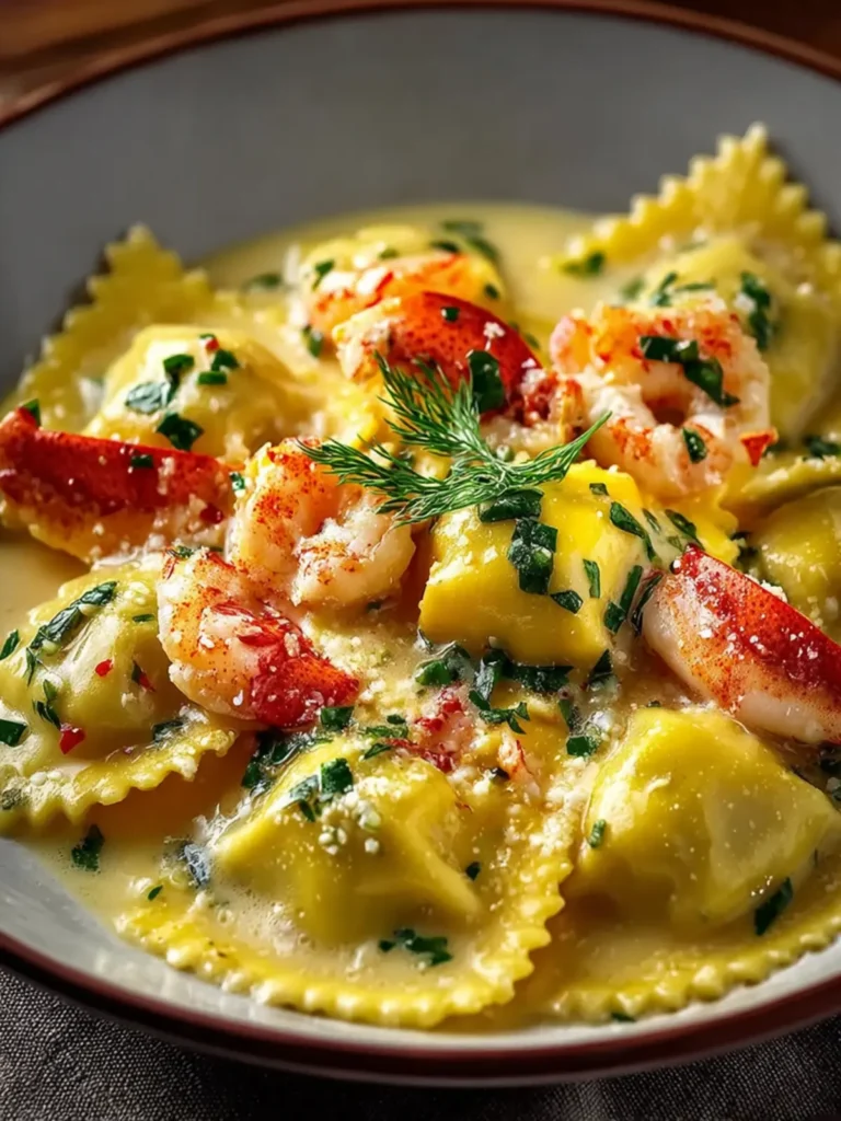 Lobster Ravioli in Lemon Butter Sauce First Image