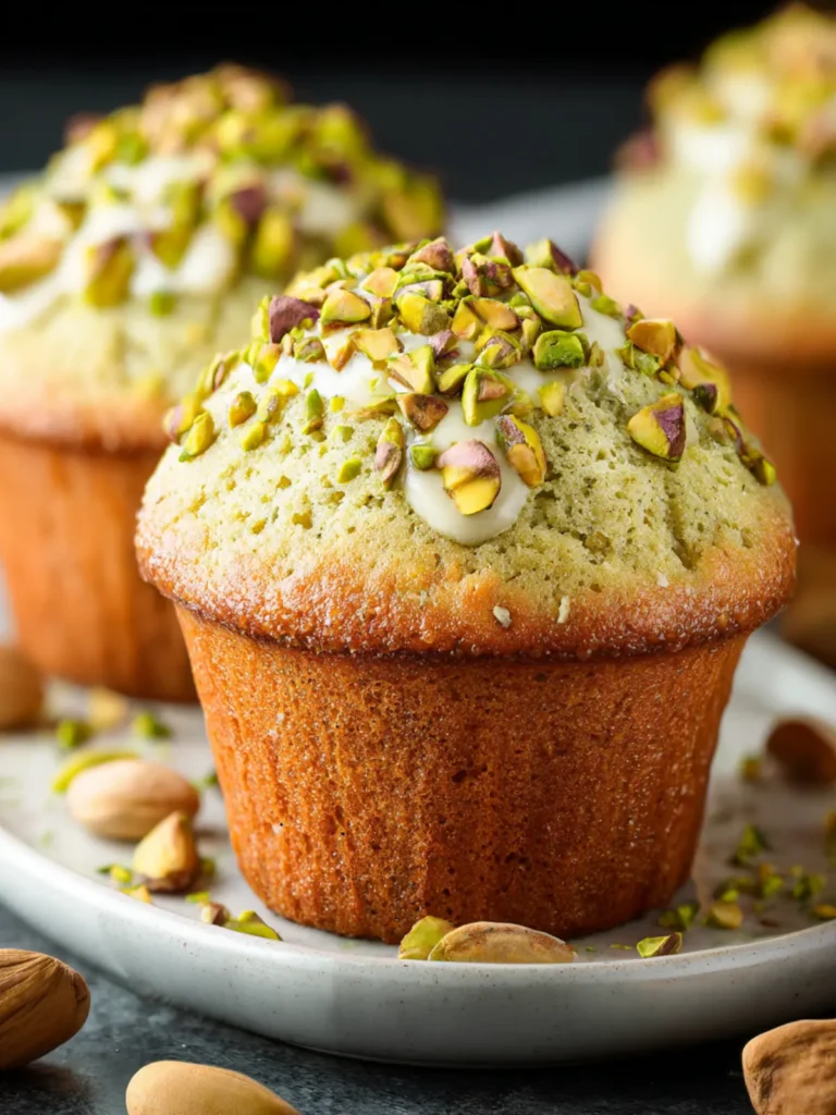 Pistachio Muffins Recipe First Image
