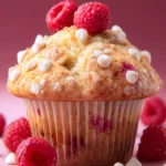 Raspberry Muffins Recipe with White Chocolate Chips First Image