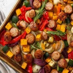 Sheet Pan Sausage and Veggies First Image
