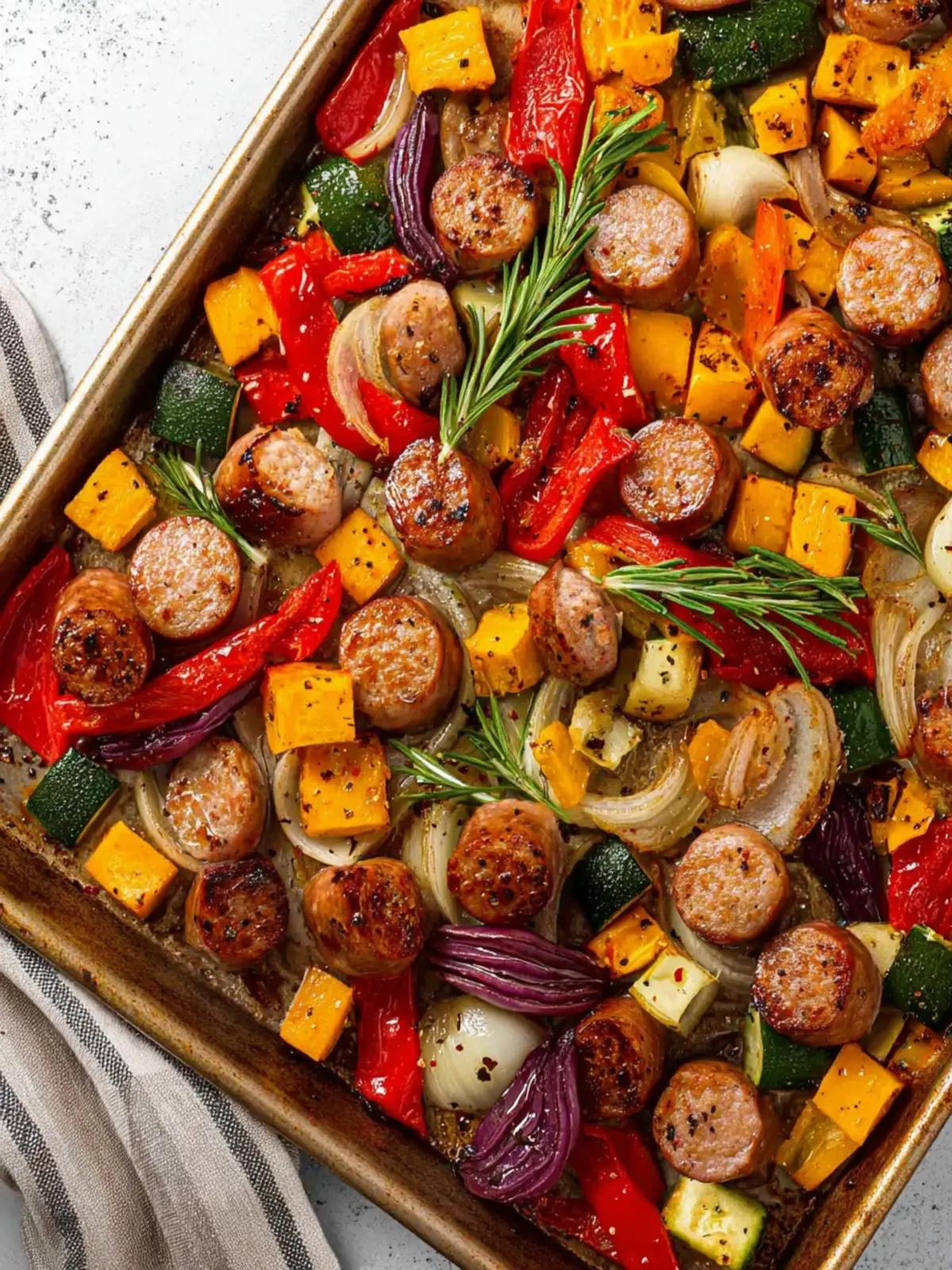 Sheet Pan Sausage and Veggies First Image