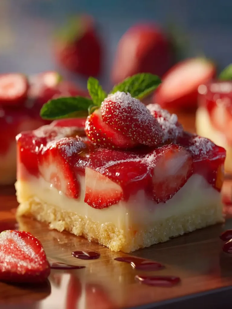 Strawberry Custard Bars First Image