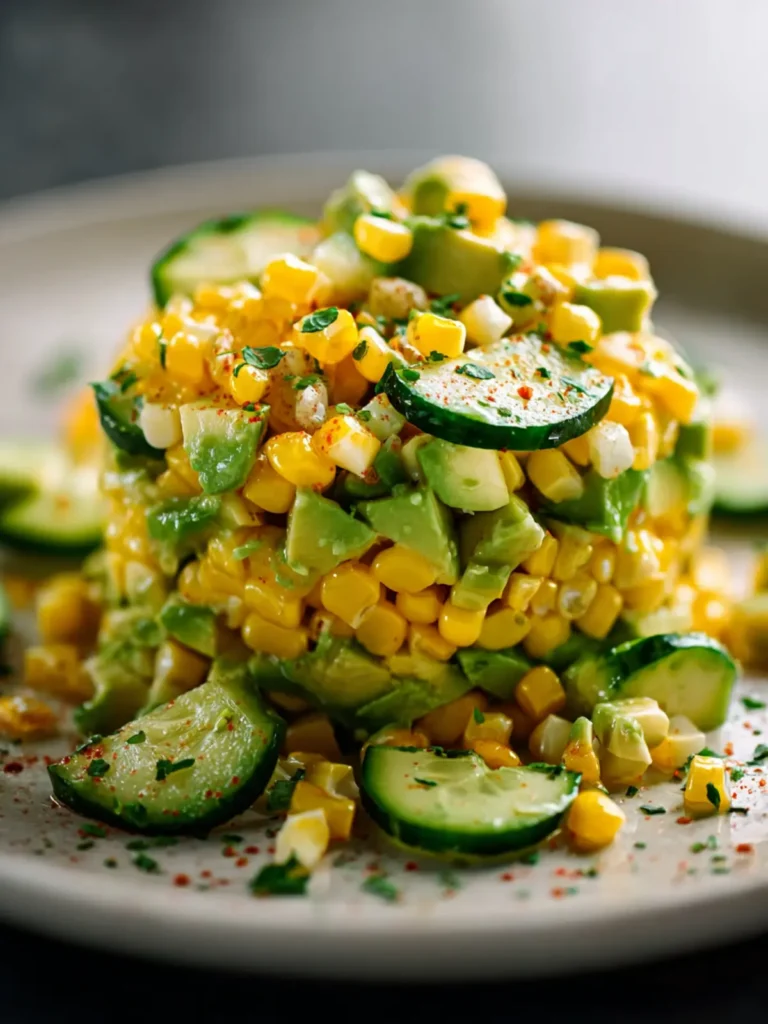 Zesty Corn, Avocado, and Cucumber Delight First Image