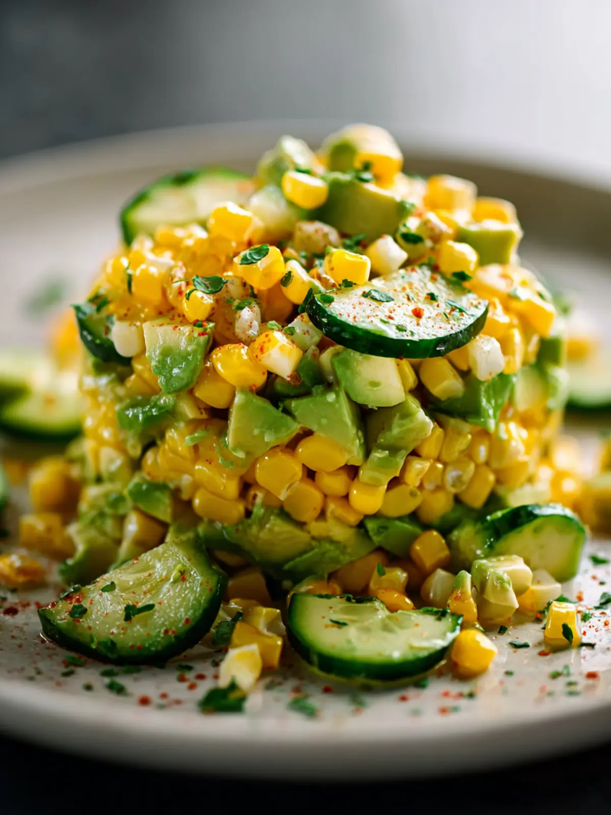 Zesty Corn, Avocado, and Cucumber Delight First Image